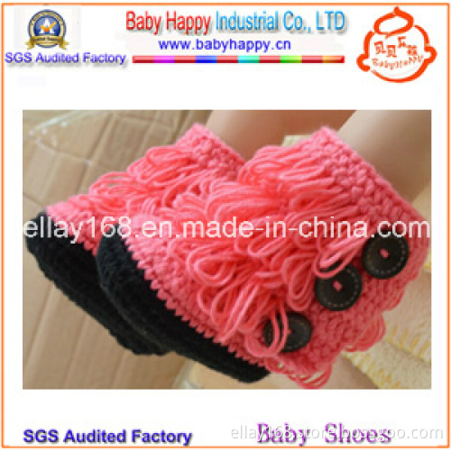 Red Wool Baby Girl Shoes